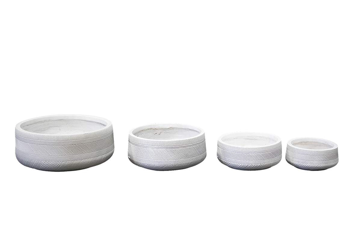 Fiberclay 1 Round Garden Pot - Set of 4 Land Supply Canada   Land Supply Canada 218.00