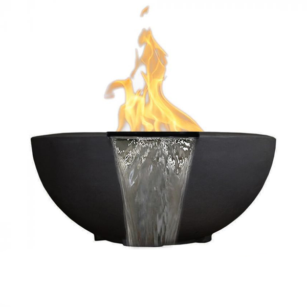 Moderno 2 Concrete Gas Fire and Water Bowl Land Supply Canada Outdoor Fire Features  Land Supply Canada 5627.99