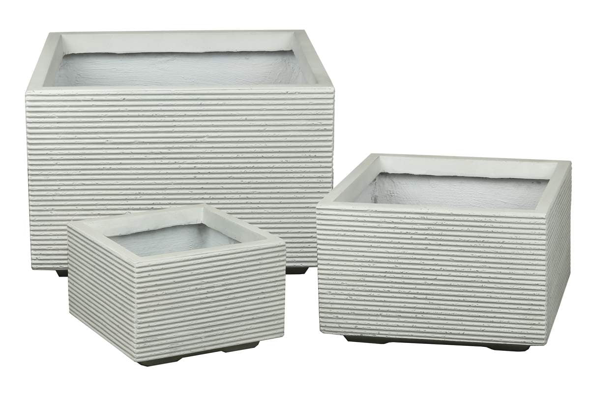 Square Garden Pot - Set of 3 Land Supply Canada  White Land Supply Canada 218.00