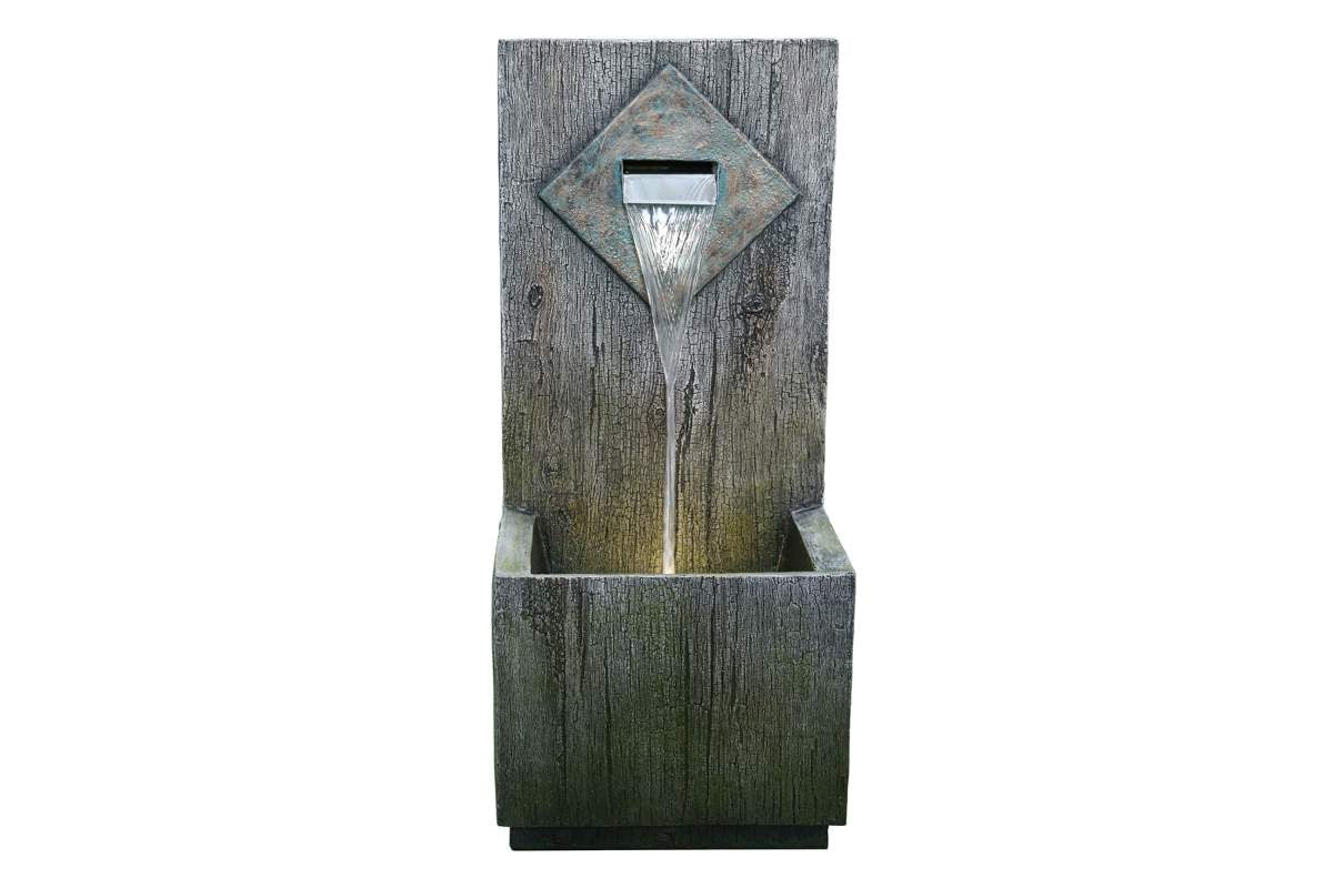 32" Wood Effect Fountain With Light