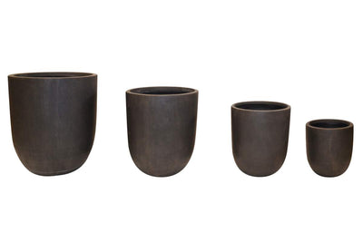 Round 2 Garden Pot - Set of 4 Land Supply Canada  DarkBrown Land Supply Canada 358.00