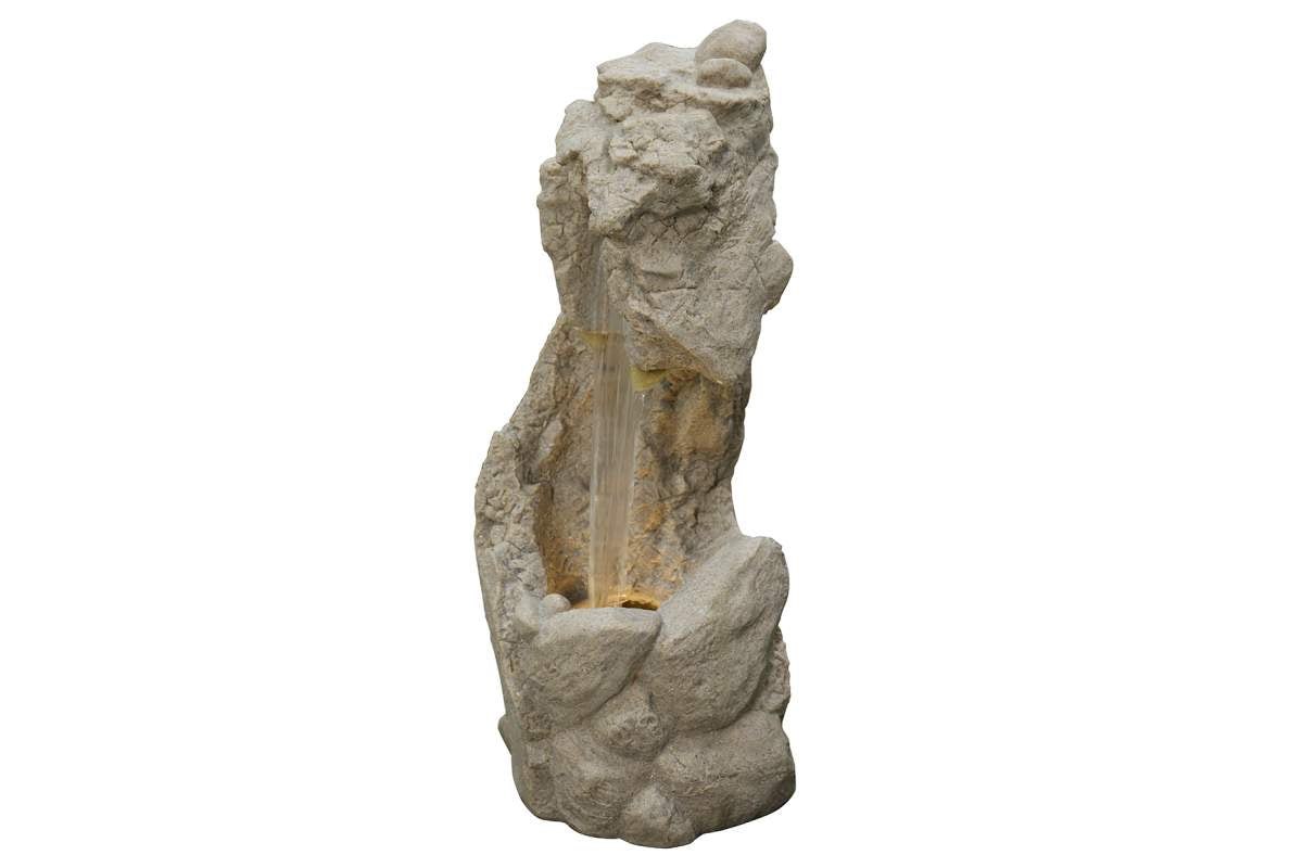 41" Rock Fountain With Lights