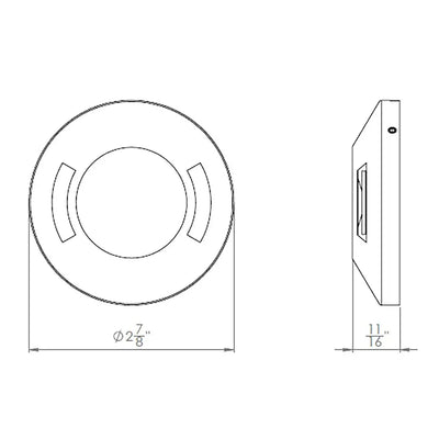 2" Surface Mount Indicator Light - Bi-Directional Top - WA-2571-27 Land Supply Canada Landscape Lighting  Land Supply Canada 160.50