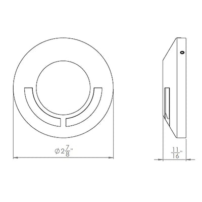 2" Surface Mount Indicator Light - Single Direction Top - WA-2591-27 Land Supply Canada Landscape Lighting  Land Supply Canada 160.50