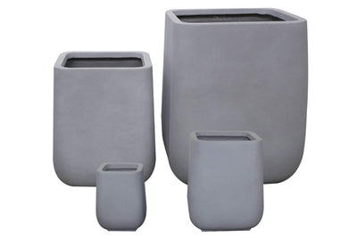 Square 2 Garden Pot - Set of 4 Land Supply Canada  LightGrey Land Supply Canada 505.00