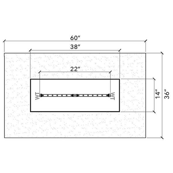 Ready to Finish Rectangular Fire Pit Kit - 60x36 Land Supply Canada Outdoor Fire Features  Land Supply Canada 4504.07