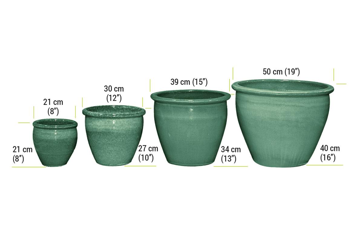 Ceramic Clough Mill Pots - Set of 4 Land Supply Canada   Land Supply Canada 260.00