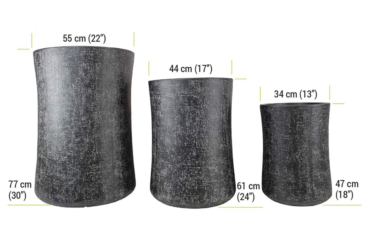 Round Fibreclay Garden Pot - Set of 3 Land Supply Canada   Land Supply Canada 512.00