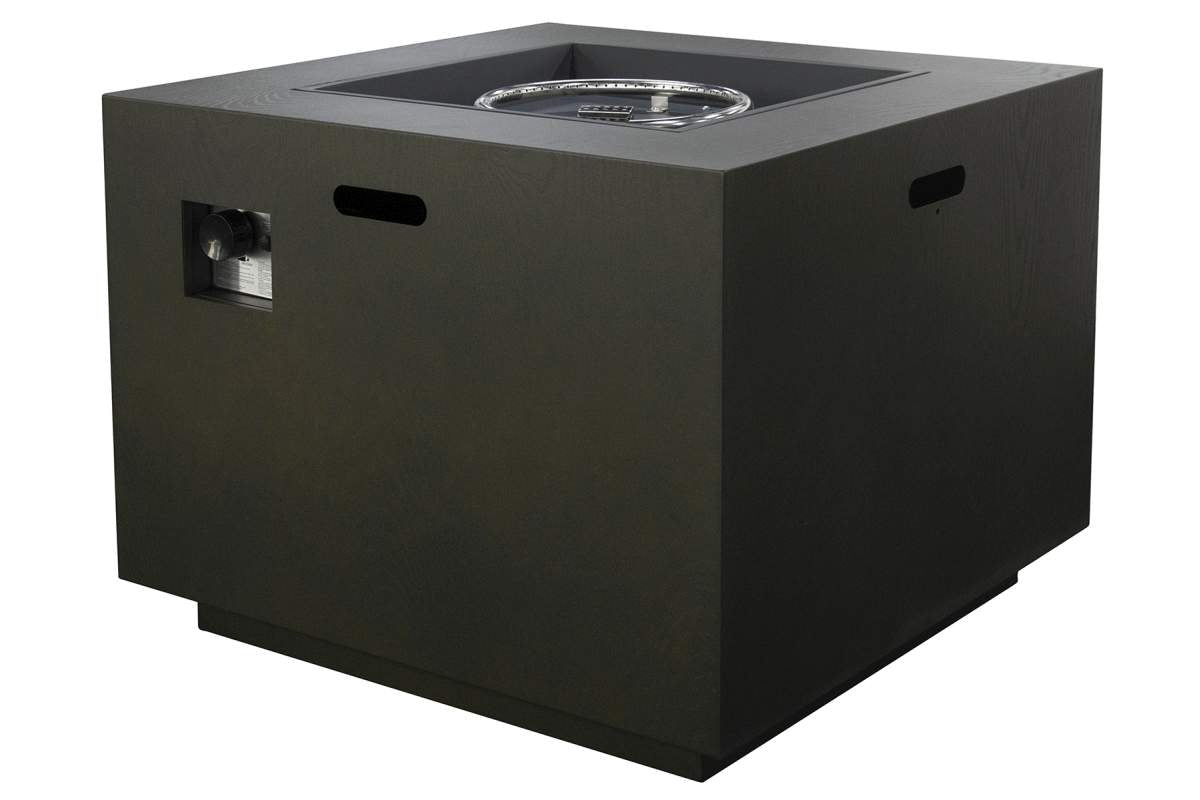 31" Black Iron Square Propane Fire Pit