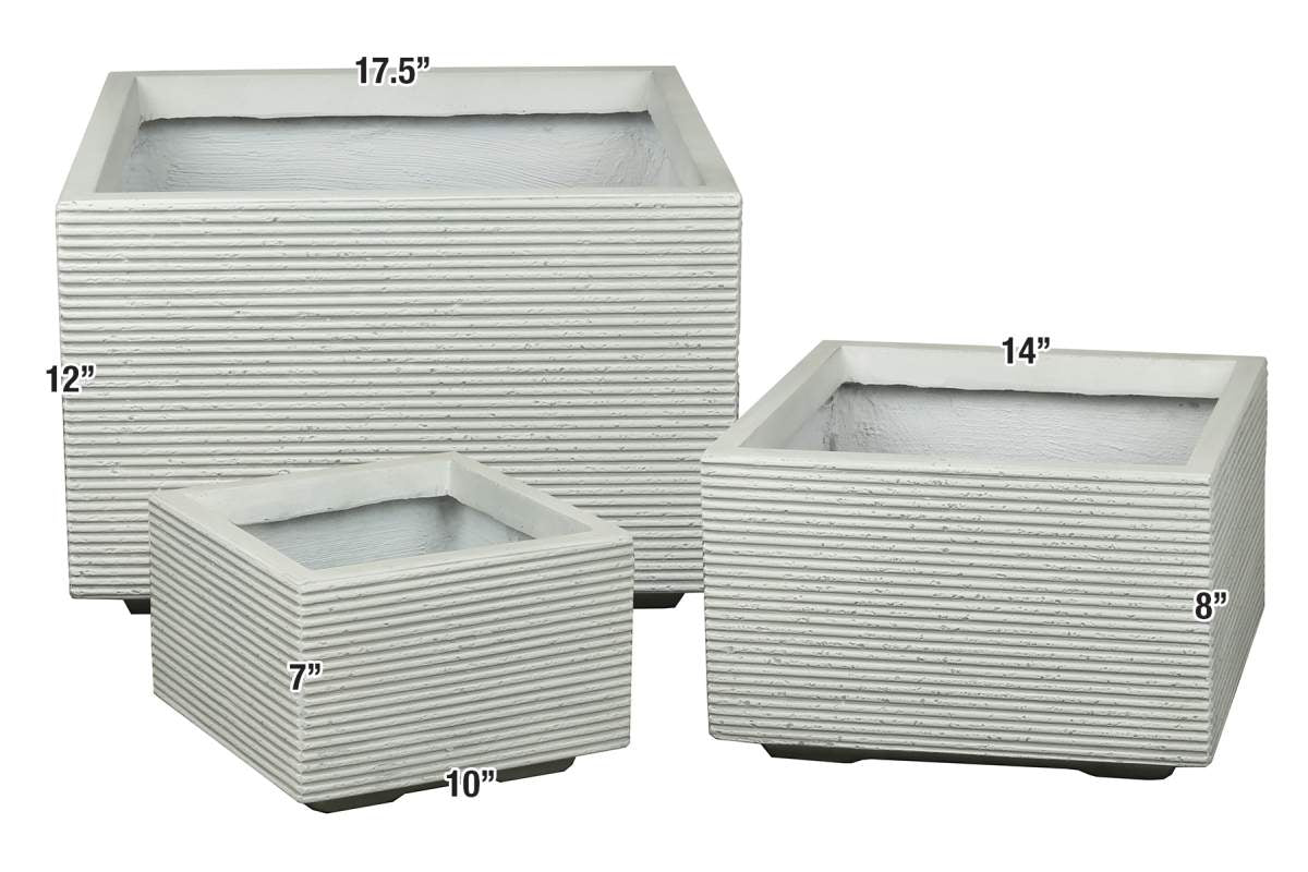 Square Garden Pot - Set of 3 Land Supply Canada   Land Supply Canada 218.00