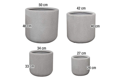 Fiberclay 3 Round Garden Pot - Set of 4 Land Supply Canada   Land Supply Canada 358.00