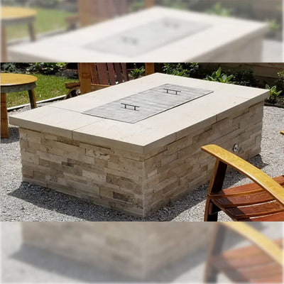 Ready to Finish Rectangular Fire Pit Kit - 60x36 Land Supply Canada Outdoor Fire Features  Land Supply Canada 4504.07