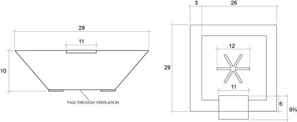 Lombard Concrete Gas Fire and Water Bowl Land Supply Canada Outdoor Fire Features  Land Supply Canada 5795.99