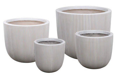 Round 3 Garden Pot - Set of 4 Land Supply Canada  White Land Supply Canada 302.00