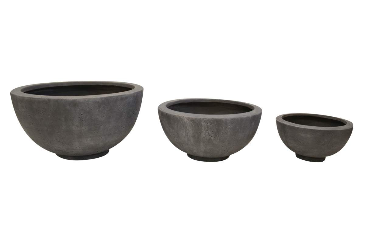 Round 1 Garden Pot - Set of 3 Land Supply Canada  LightGrey Land Supply Canada 246.00