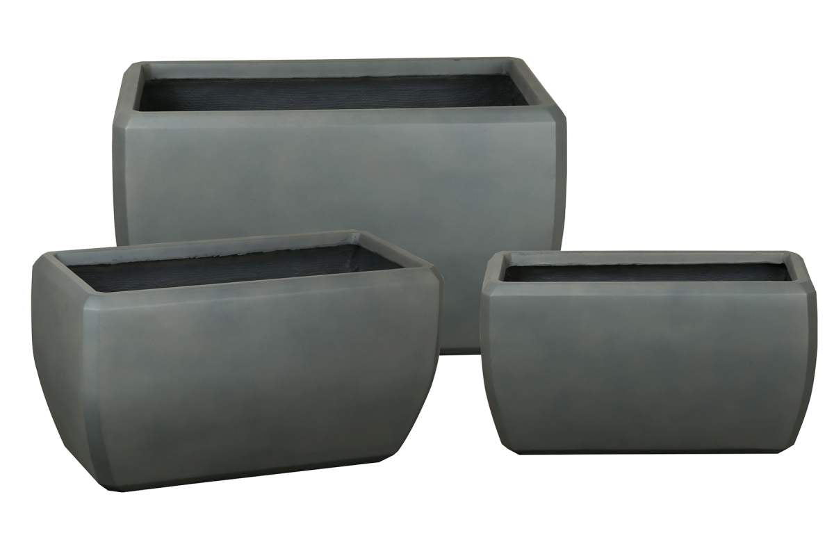 Rectangle Garden Pot - Set of 3 Land Supply Canada  Grey Land Supply Canada 498.00