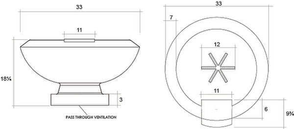 Toscano Concrete Gas Fire and Water Bowl Land Supply Canada Outdoor Fire Features  Land Supply Canada 6047.99