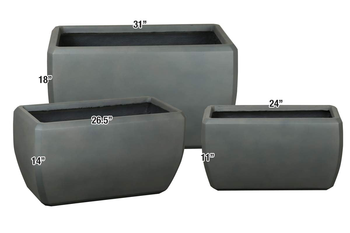 Rectangle Garden Pot - Set of 3 Land Supply Canada   Land Supply Canada 498.00