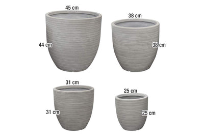 Round Garden Pot - Set of 4 Land Supply Canada   Land Supply Canada 309.00