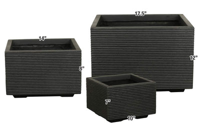 Square Garden Pot - Set of 3 Land Supply Canada   Land Supply Canada 218.00