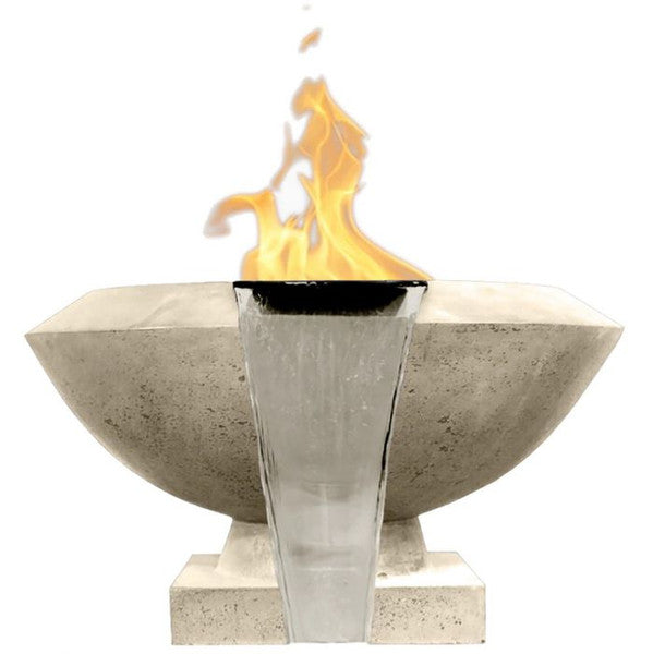 Toscano Concrete Gas Fire and Water Bowl Land Supply Canada Outdoor Fire Features  Land Supply Canada 6047.99