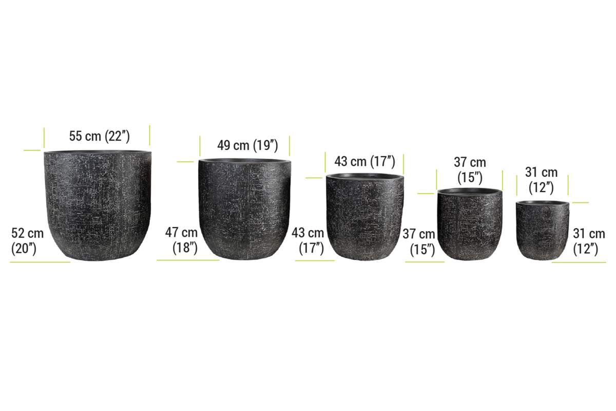 Round 2 Fibreclay Garden Pot - Set of 5 Land Supply Canada   Land Supply Canada 442.00