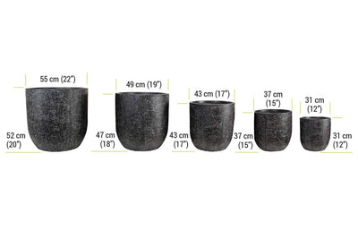 Round 2 Fibreclay Garden Pot - Set of 5 Land Supply Canada   Land Supply Canada 442.00