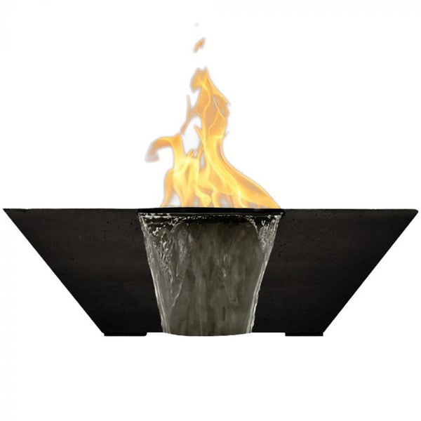 Lombard Concrete Gas Fire and Water Bowl Land Supply Canada Outdoor Fire Features EbonyPropane Land Supply Canada 5795.99