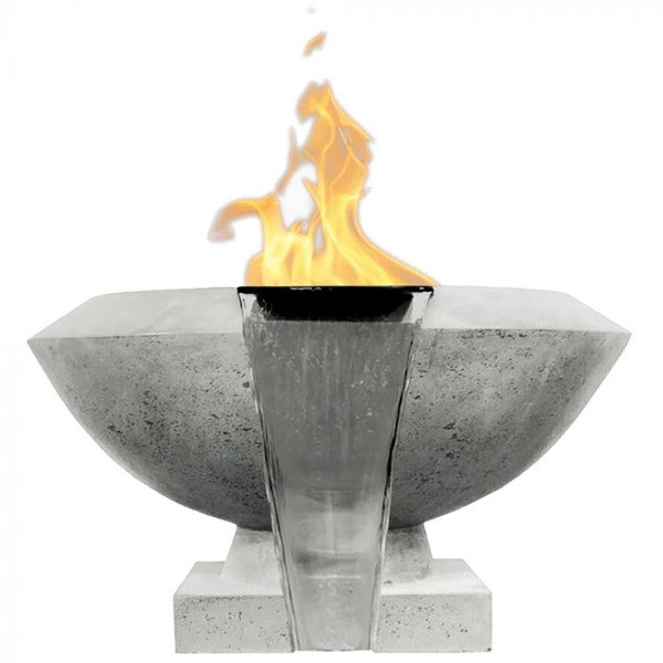 Toscano Concrete Gas Fire and Water Bowl Land Supply Canada Outdoor Fire Features  Land Supply Canada 6047.99