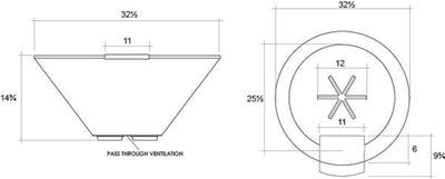 Verona Concrete Gas and Fire Bowl Land Supply Canada Outdoor Fire Features  Land Supply Canada 5711.99