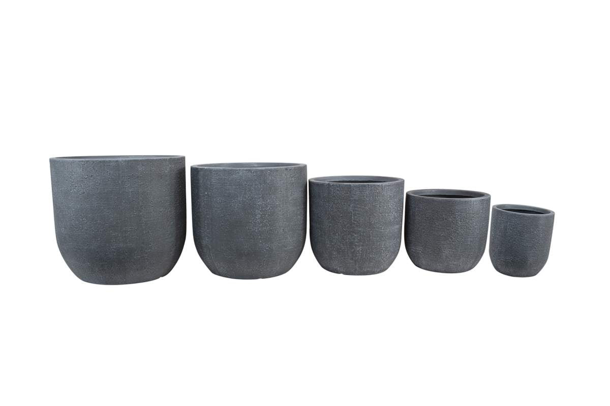 Round 2 Fibreclay Garden Pot - Set of 5 Land Supply Canada  Grey Land Supply Canada 442.00