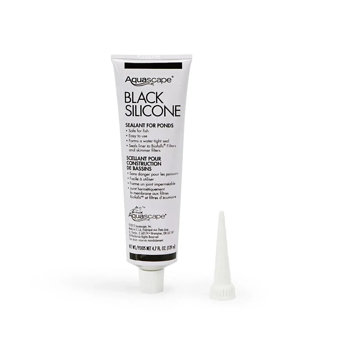 Aquascape Black Silicone Sealant Tube - Land Supply Canada