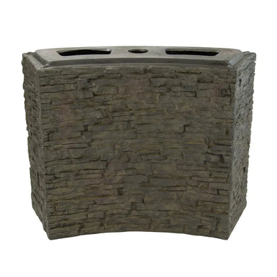 Aquascape Curved Stacked Slate Wall - Land Supply Canada