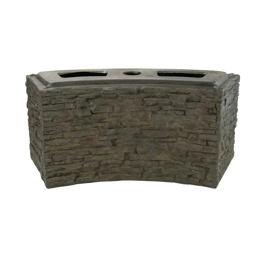 Aquascape Curved Stacked Slate Wall - Land Supply Canada