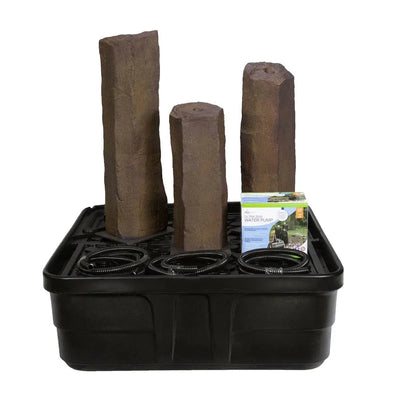 Faux Basalt Column Set of 3 Landscape Fountain Kit - Land Supply Canada