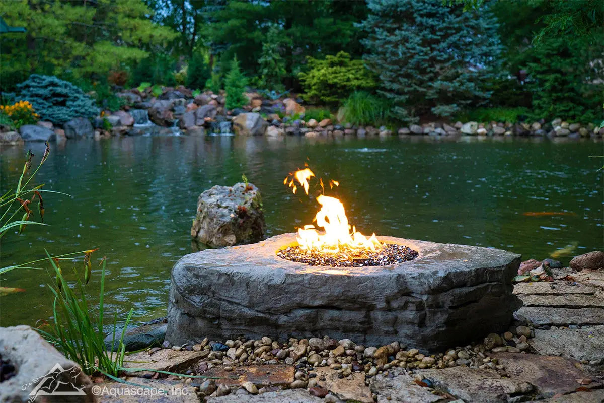 Aquascape Faux Stone Fire Pit - Land Supply Canada