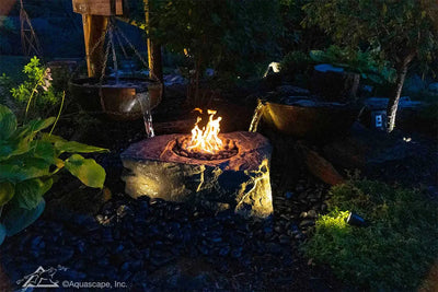 Aquascape Faux Stone Fire Pit - Land Supply Canada