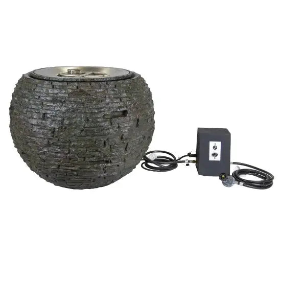 Aquascape Fire And Water Stacked Slate Sphere - Medium - Land Supply Canada