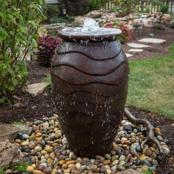 Medium Scalloped Urn Landscape Fountain Kit - Land Supply Canada