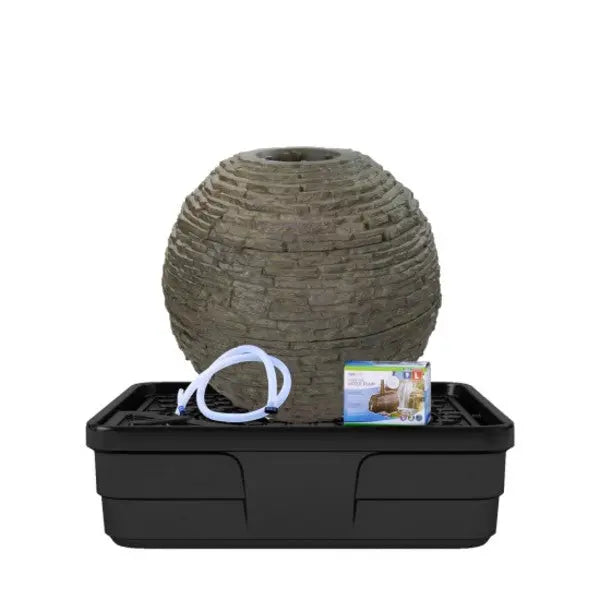 Stacked Slate Sphere Fountain Kit - Land Supply Canada