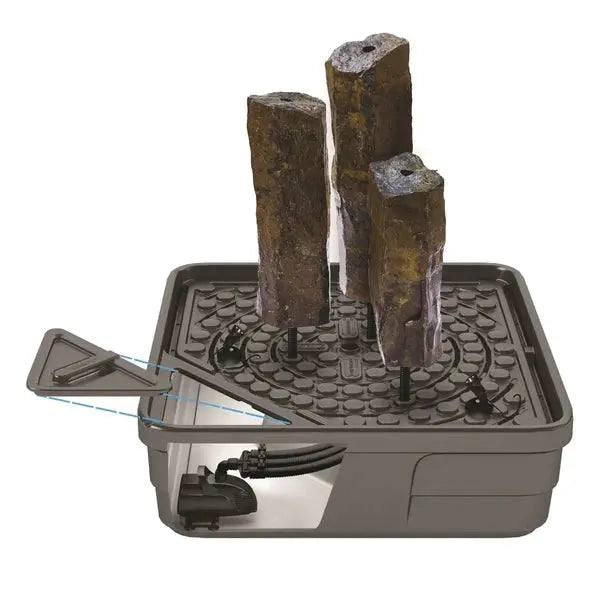 Mongolian Basalt Columns Set of 3 Landscape Fountain Kit - Land Supply Canada