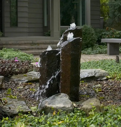 Mongolian Basalt Columns Set of 3 Landscape Fountain Kit - Land Supply Canada