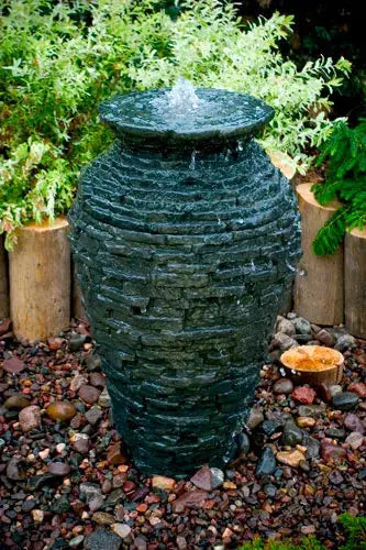 Aquascape Small Stacked Slate Urn Fountain Kit - Land Supply Canada