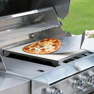 Blaze Professional 15-Inch Ceramic Pizza Stone With Stainless Steel Tray - Land Supply Canada