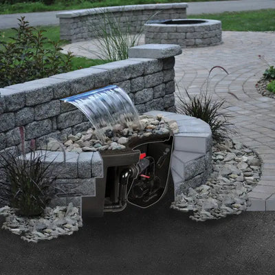 Formal Spillway Basin For Recirculating Wall Fountains