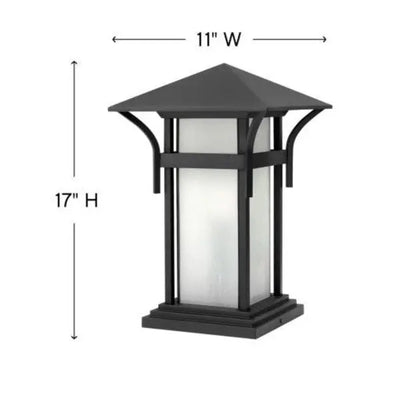 Aluminum Hinkley Satin Black Harbour Large Lantern