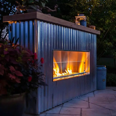 LED Linear Outdoor Fireplace - Land Supply Canada