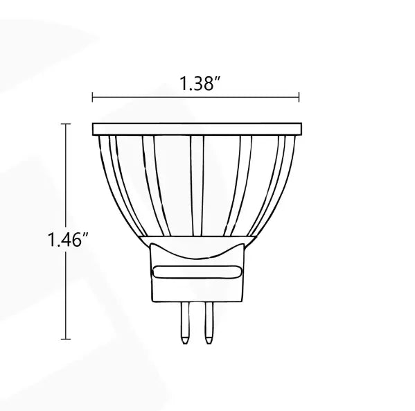 LED MR11 Replacement Bulb - 2.5W 2700K 38Deg - Land Supply Canada