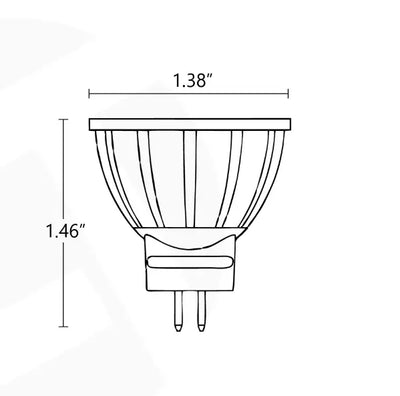 LED MR11 Replacement Bulb - 2.5W 2700K 38Deg - Land Supply Canada