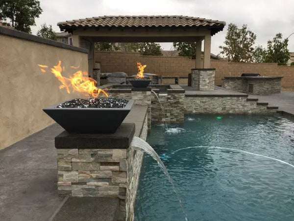 Maya Concrete Electronic Fire Bowl - Land Supply Canada